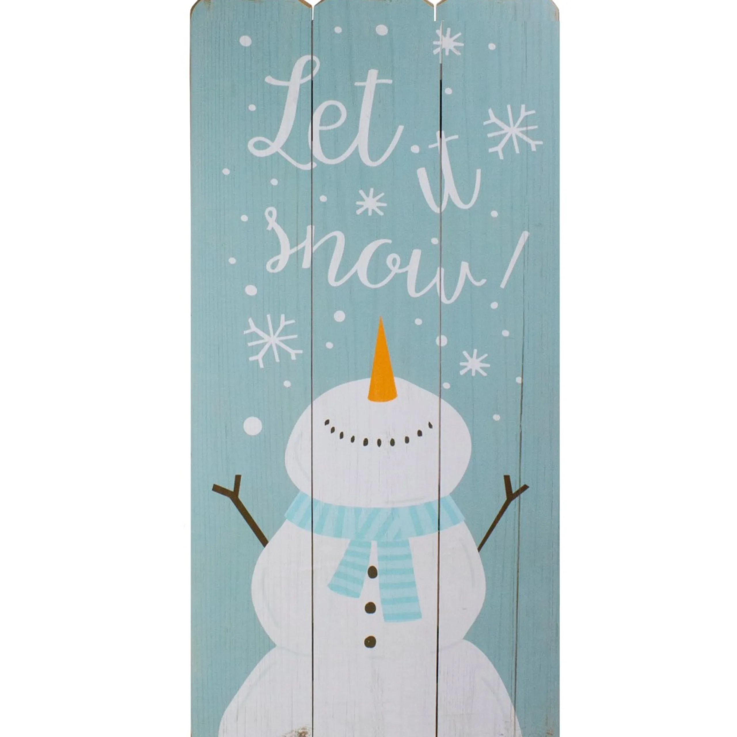 Signs & Plaques*Northlight 24" Wooden 'Let It Snow' Snowman Hanging Christmas Wall Sign