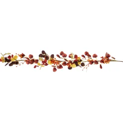 Northlight 5' X 8" Berries And Maple Leaves Artificial Fall Harvest Garland, Unlit