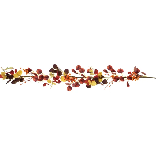 Northlight 5' X 8" Berries And Maple Leaves Artificial Fall Harvest Garland, Unlit