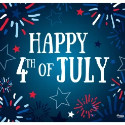 Showdown Displays 7' X 8' Blue And White Fireworks Patriotic Single Car Garage Door Banner