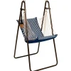 The Hamptons Collection 45" X 64" Blue And White Striped Pattern Hanging Hammock Chair With Stand