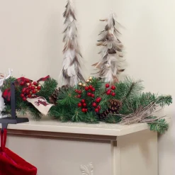 Specialty Garland*Northlight 6' X 12" Bows And Berries Artificial Christmas Garland - Unlit