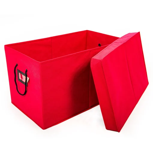 Santa’s Bags Ornament Storage>14.75" X 24.75" Candy Red Multi Use Christmas Storage Box