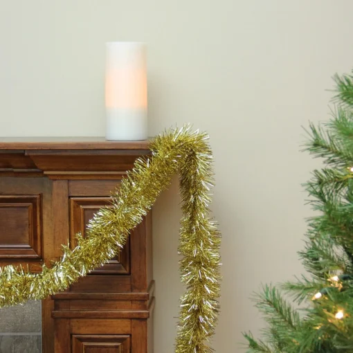 Unlit Garland*Northlight 50' X 2.5" Deep Gold Christmas Foil Tinsel Garland - Unlit