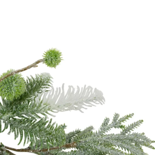 Traditional Pine Garland*Northlight 5' X 10" Frosted Pine And Pine Cone Christmas Garland - Unlit