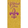 Showdown Displays 80" X 36" Gold And Pink Outdoor Glittered Mardi Gras Front Door Banner