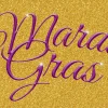 Showdown Displays 7' X 16' Gold And Purple "Mardi Gras" Double Car Garage Door Banner