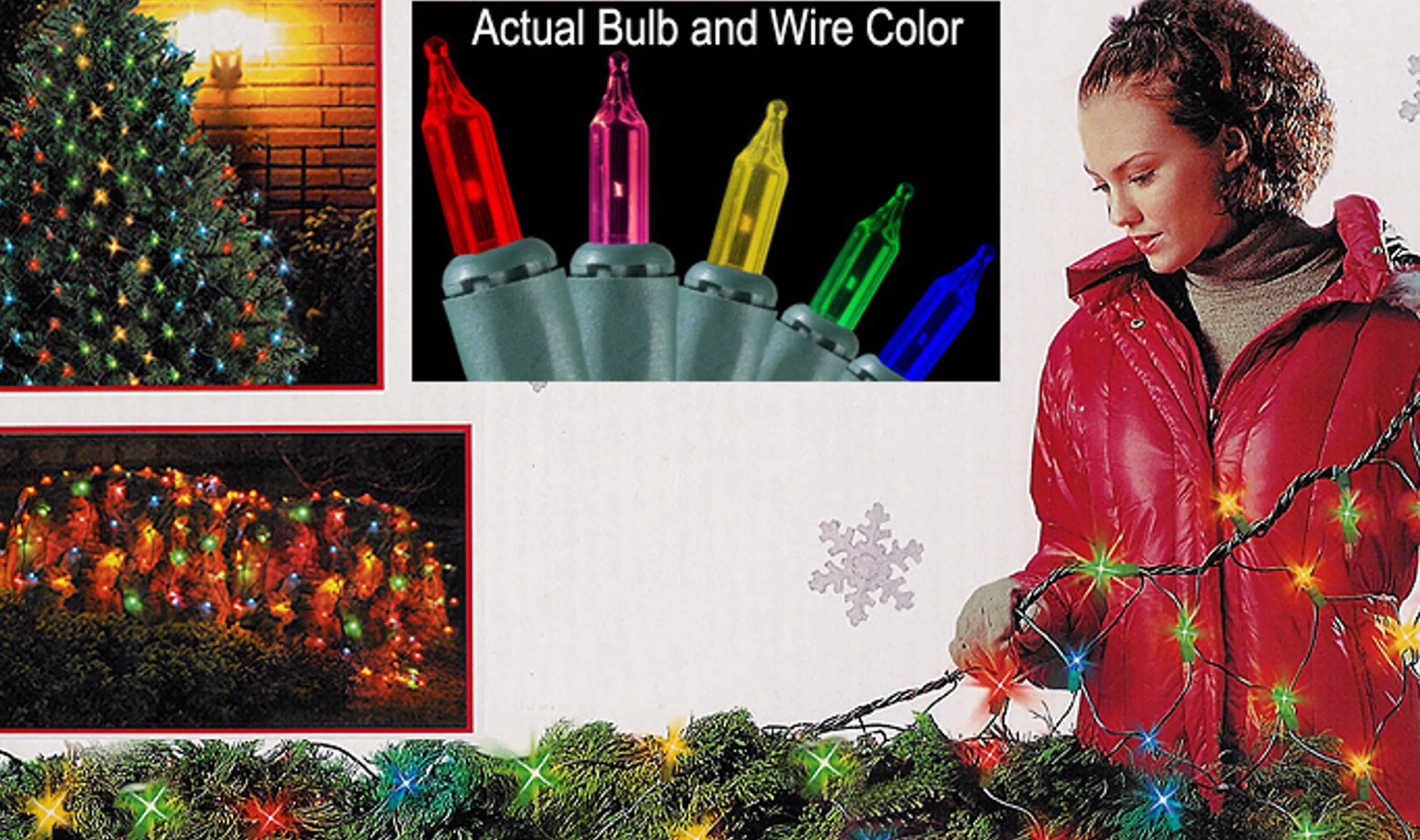 CC Christmas Decor 4' X 6' Multi-Color Mini Twinkling Net Style 150 Christmas Lights - Green Wire