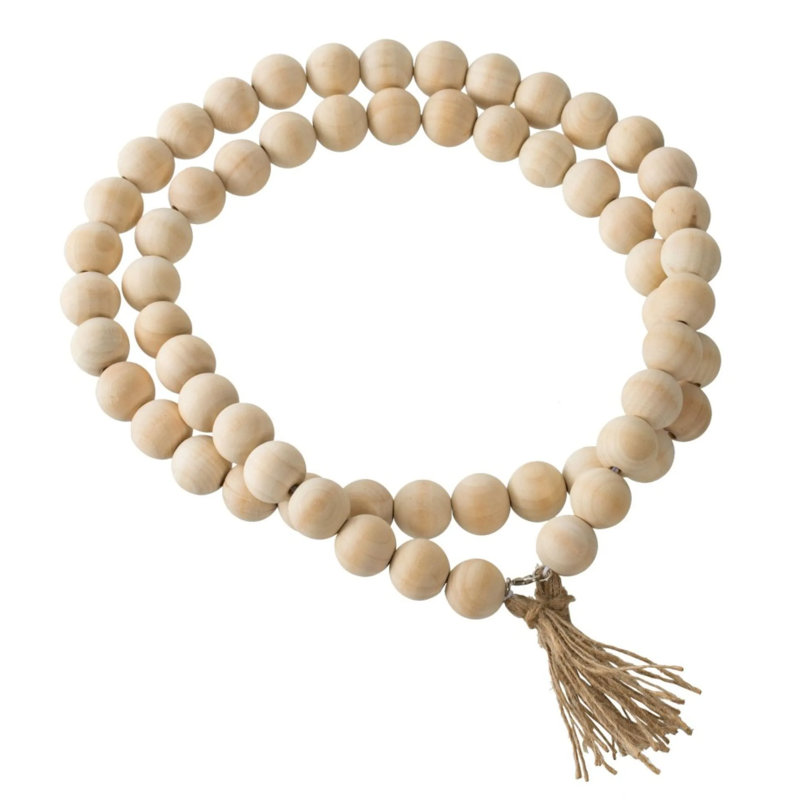 Beaded Garland*CC Home Furnishings 3.4' X 1.6" Pine Sphere Beads With Tassels Artificial Garland - Unlit