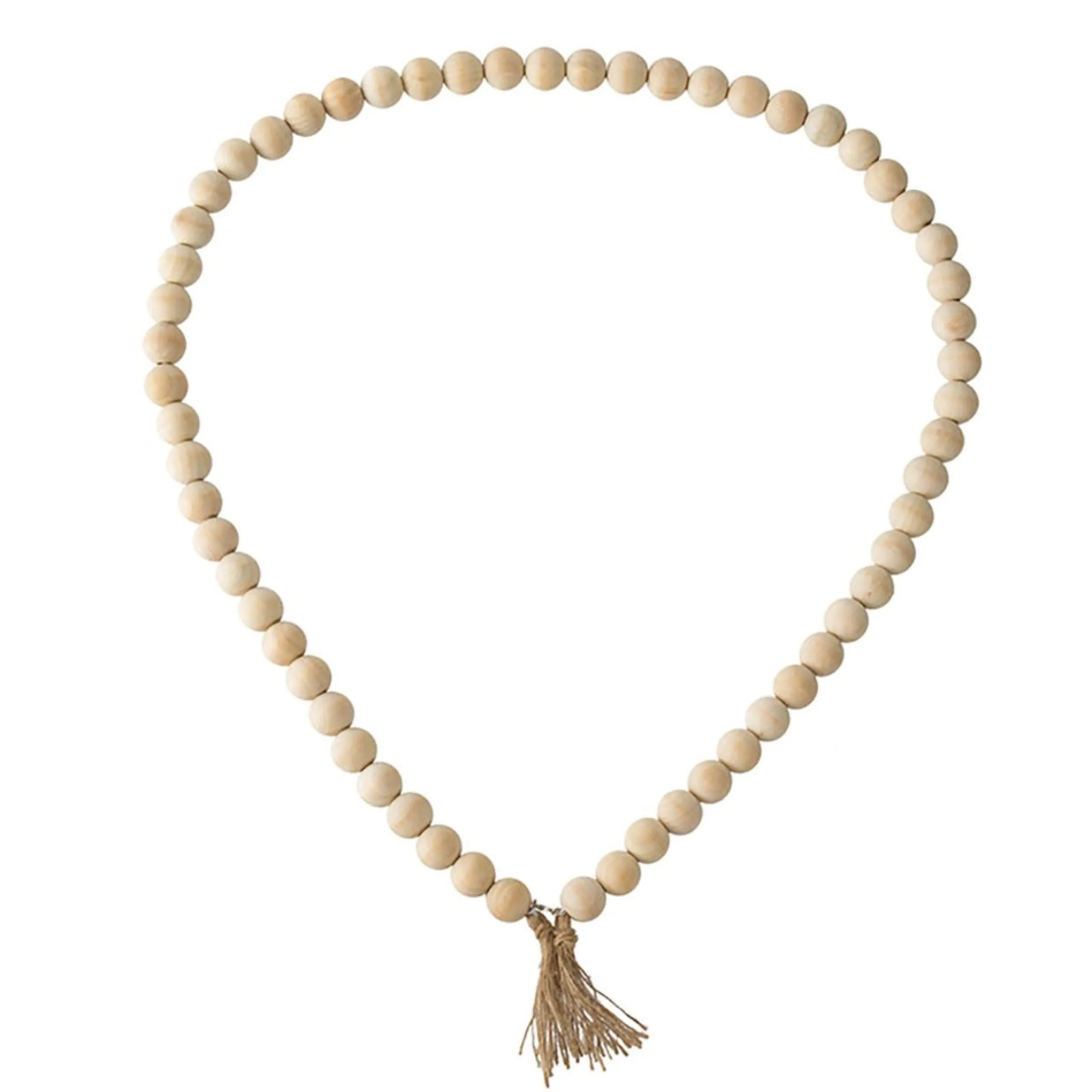 Beaded Garland*CC Home Furnishings 3.4' X 1.6" Pine Sphere Beads With Tassels Artificial Garland - Unlit