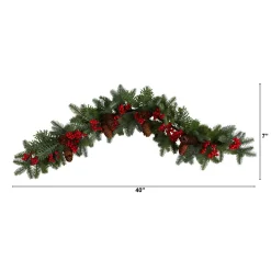 Traditional Pine Garland*Nearly Natural 3.25' X 7