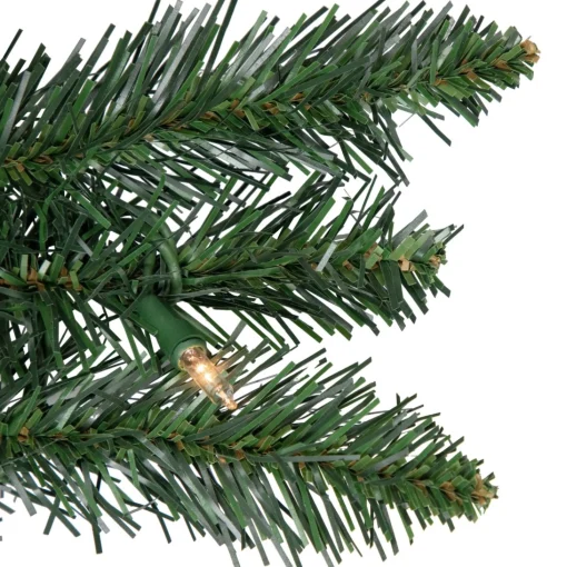 Pre-Lit Garland*Northlight 9' X 12" Pre-Lit Buffalo Fir Artificial Christmas Garland - Clear Lights
