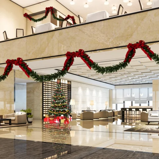 Pre-Lit Garland*Northlight 50' X 10" Pre-Lit Canadian Pine Commercial Artificial Christmas Garland, Clear Lights