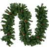 Pre-Lit Garland*Northlight 9' X 12" Pre-Lit Dakota Red Pine Artificial Christmas Garland - Clear Dura Lights