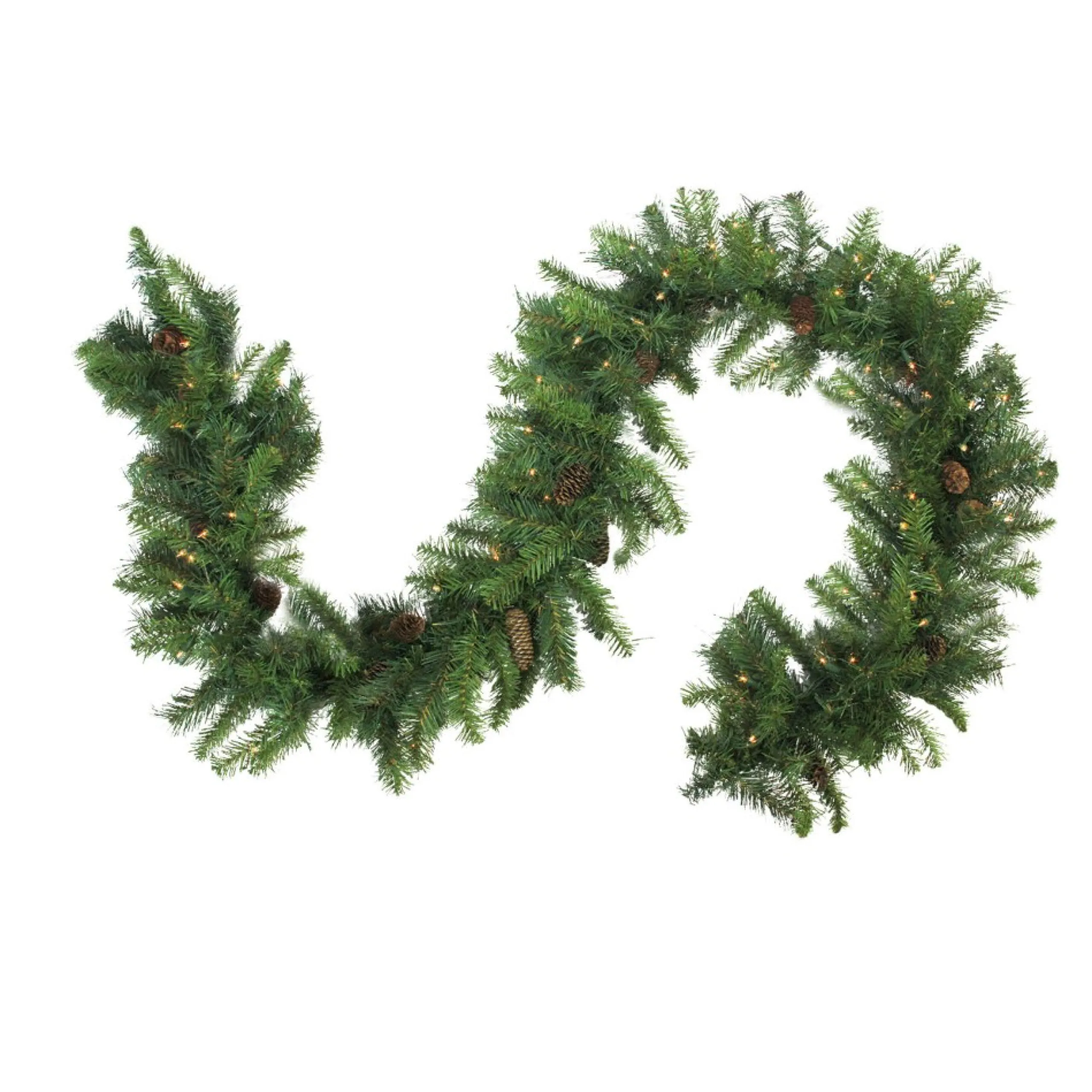 Pre-Lit Garland*Northlight 9' X 16" Pre-Lit Dakota Red Pine Artificial Christmas Garland - Warm White Led Lights