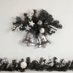 Specialty Garland*Northlight 9' X 6" Pre-Lit Decorated Black Pine Artificial Christmas Garland, Cool White Led Lights