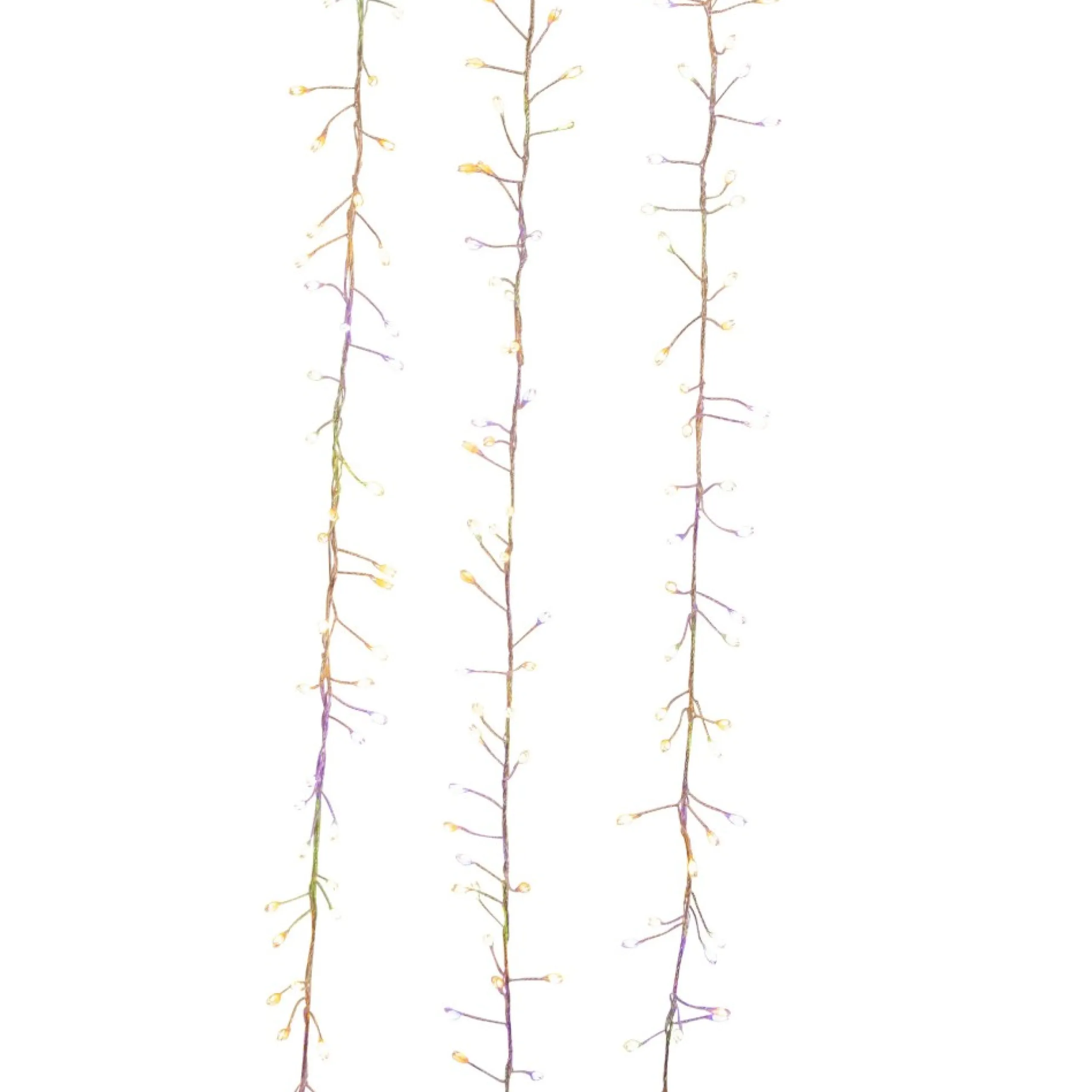 Traditional Pine Garland*KSA 9.75' X 1.75" Pre-Lit Dual Color Christmas Garland, Multi Fairy Lights