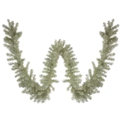 Pre-Lit Garland*Northlight 9 X 12 Pre-Lit Metallic Sterling Silver Artificial Christmas Tinsel Garland - Clear Lights