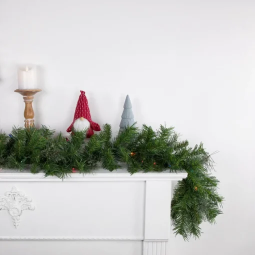 Pre-Lit Garland*Northlight 9' X 10" Pre-Lit Mixed Cashmere Pine Artificial Christmas Garland - Multi-Color Lights