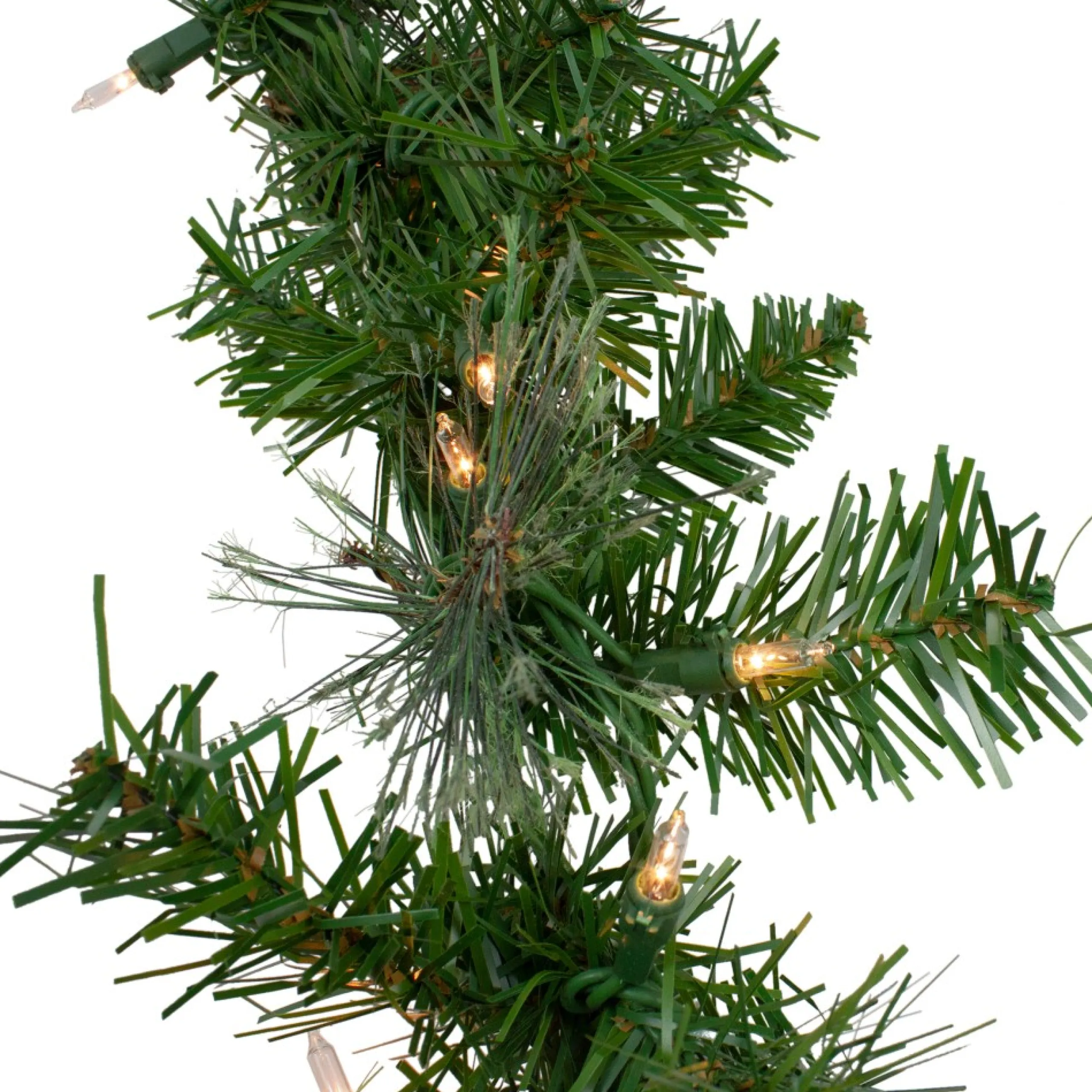 Pre-Lit Garland*Northlight 9' X 8" Pre-Lit Mixed Cashmere Pine Artificial Christmas Garland - Clear Lights