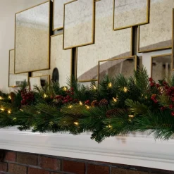 Traditional Pine Garland*Celestial Lights 9' X 12