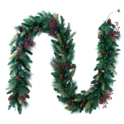 Traditional Pine Garland*Celestial Lights 9' X 12