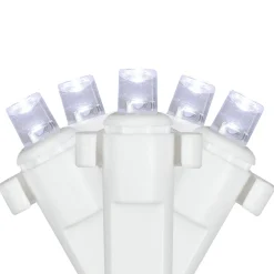 Northlight 2' X 8' Pure White Led Wide Angle Net Style Column Wrap Christmas Lights, White Wire