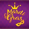 Showdown Displays 7' X 16' Purple And Yellow Mardi Gras" Double Car Garage Door Banner