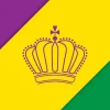 Showdown Displays 80" X 36" Purple And Yellow Outdoor Striped Mardi Gras Front Door Banner