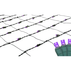 Northlight 4' X 6' Purple Led Wide Angle Net Style Christmas Lights - Green Wire
