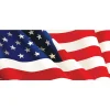 Showdown Displays 7' X 16' Red And Blue Outdoor American Flag Double Car Garage Door Banner