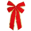 Bows*Northlight 24" X 38" Red And Gold 4-Loop Velveteen Christmas Bow Decoration