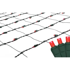 Northlight 4' X 6' Red Led Wide Angle Net Style Christmas Lights - Green Wire