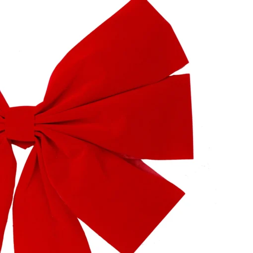 Bows*Northlight 12" X 25" Red 6-Loop Velveteen Christmas Bow Decoration