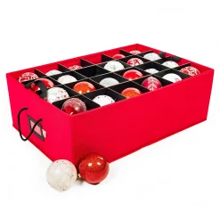 Santa’s Bags Ornament Storage>18" X 26.25" Rose Red Two Tray 4 Christmas Ornament Storage
