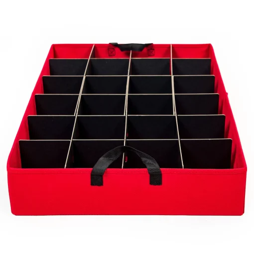 Santa’s Bags Ornament Storage>18" X 26.25" Rose Red Two Tray 4 Christmas Ornament Storage