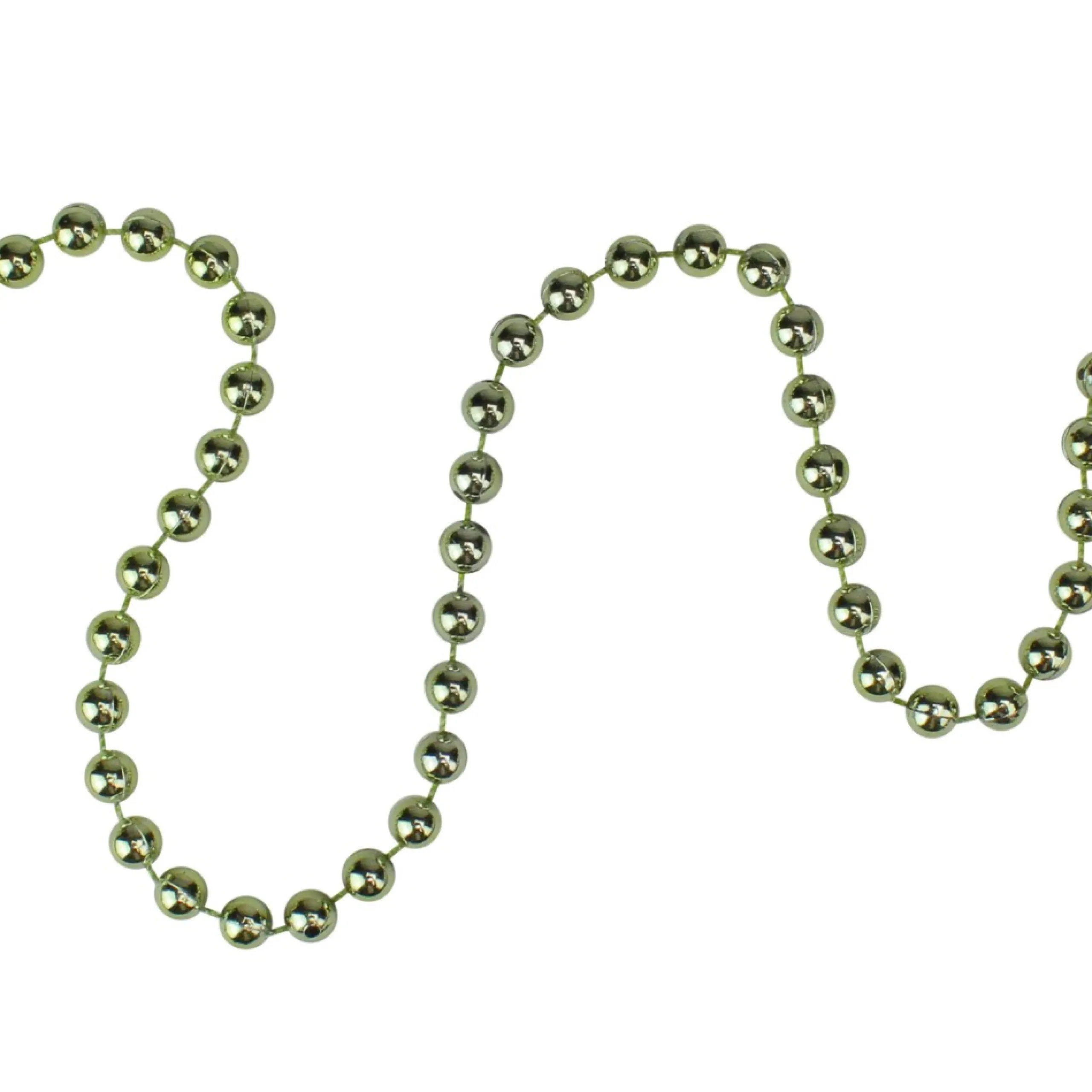 Unlit Garland*Northlight 15' X 0.25" Shiny Metallic Lime Green Beaded Artificial Christmas Garland - Unlit
