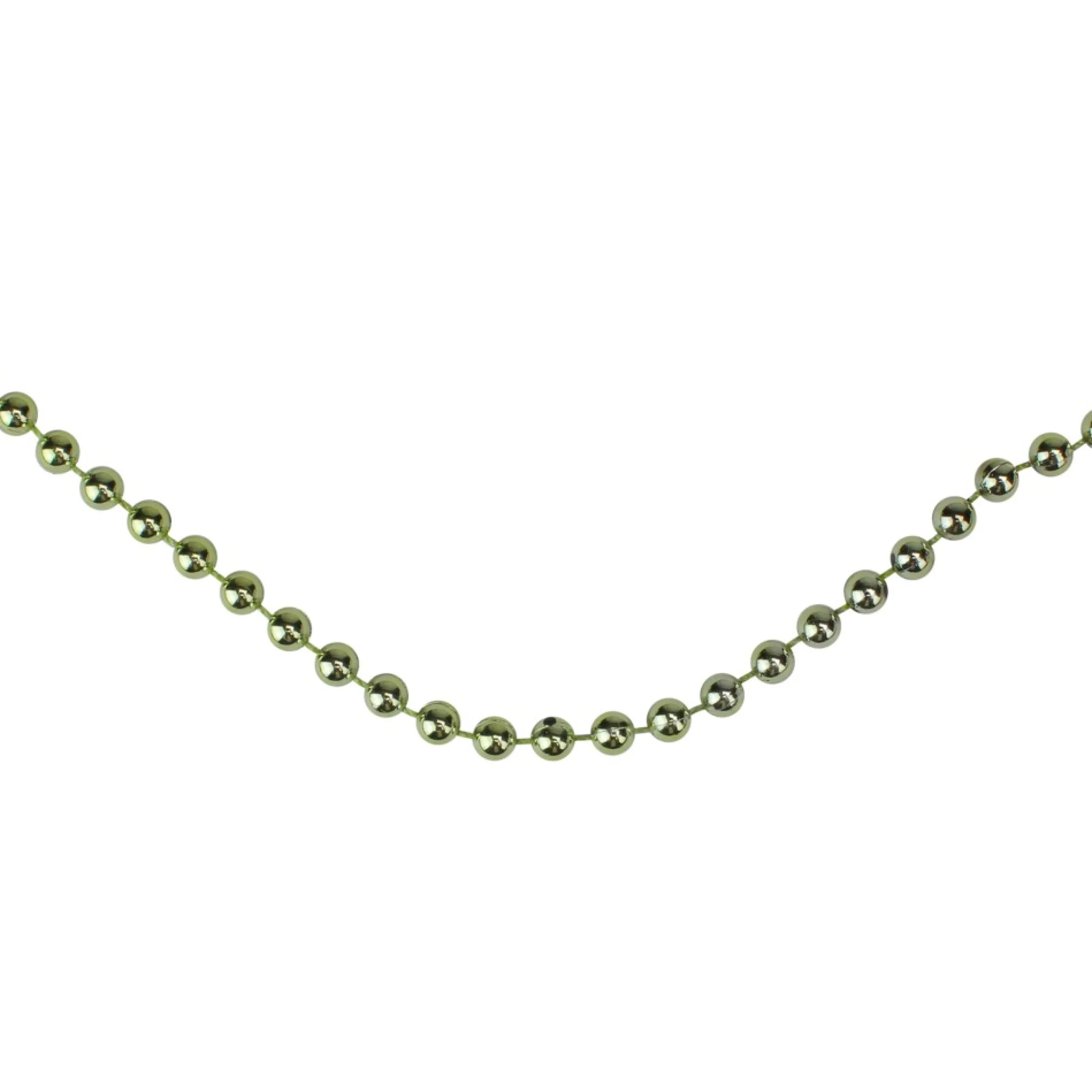 Unlit Garland*Northlight 15' X 0.25" Shiny Metallic Lime Green Beaded Artificial Christmas Garland - Unlit