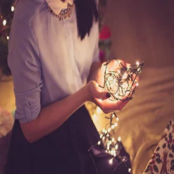 Hofert 4' X 8' Warm White Led Multi-Function Curtain Christmas Lights - White Wire