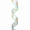 Specialty Garland*Pacific Rim 3' X 1" White And Blue Twisted Christmas Garland - Unlit
