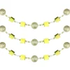 Unlit Garland*December Diamonds 6' X 1" White And Gold Glitter Beaded Artificial Christmas Garland - Unlit