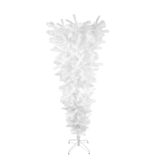 Northlight 5 And 5.5 Feet Tall>5.5' X 38" White Upside Down Spruce Medium Artificial Christmas Tree - Unlit