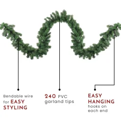 Unlit Garland*Northlight 9' X 12