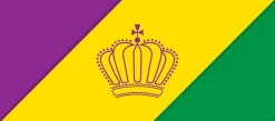 Showdown Displays 7' X 16' Yellow And Green Mardi Gras Double Car Garage Door Banner