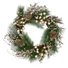 Traditional Pine Wreaths*Northlight Acorn And Pine Cone Flocked Pine Needle Artificial Christmas Wreath - 22-Inch, Unlit