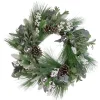 Traditional Pine Wreaths*Northlight Artificial Christmas Wreath With Assorted Foliage And Berries, 24-Inch, Unlit