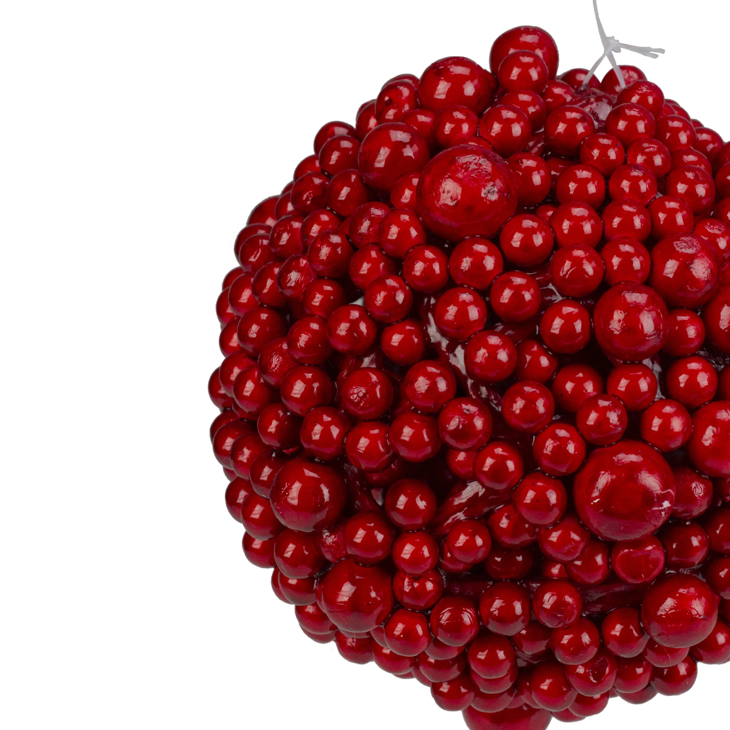 Northlight Balls>Artificial Red Berries And White Shatterproof Christmas Ball Ornament 5" (127Mm)