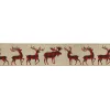 Ribbon*Northlight Beige And Red Plaid Buffalo With Reindeer Christmas Wired Craft Ribbon 2.5" X 16 Yards
