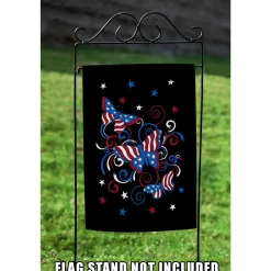 Toland Home Garden Black And Blue Fluttering Freedom Butterflies Outdoor Garden Flag 18" X 12.5"