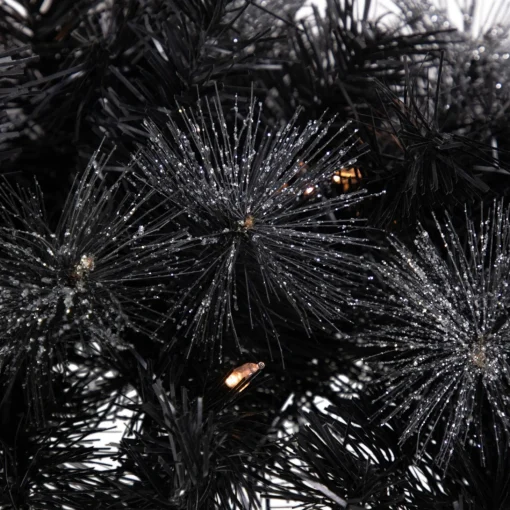 Pre-Lit Wreaths*Northlight Black Bristle Artificial Christmas Wreath- 36 Inches, Warm White Led Lights